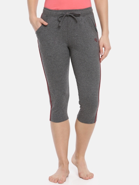 

Macrowoman W-Series Women Charcoal Grey Solid Lounge Capris