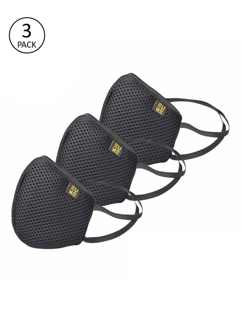

EUME Unisex 3 Pcs Black 4-Ply Protect+ 95 Reusable Outdoor Masks