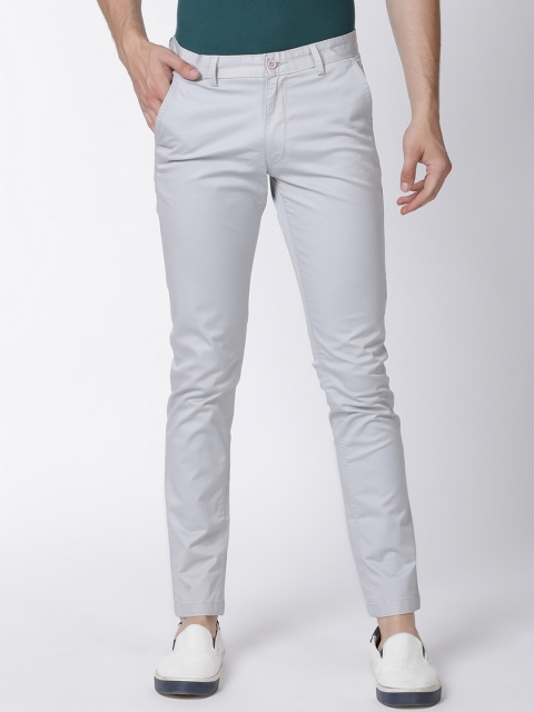 

Mucho Solo Men Grey Skinny Fit Solid Regular Trousers