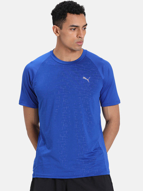 

Puma Men Blue Printed Training T-shirt