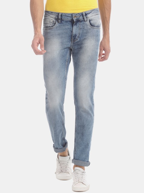 

Flying Machine Men Blue Slim Fit Mid-Rise Clean Look Stretchable Jeans