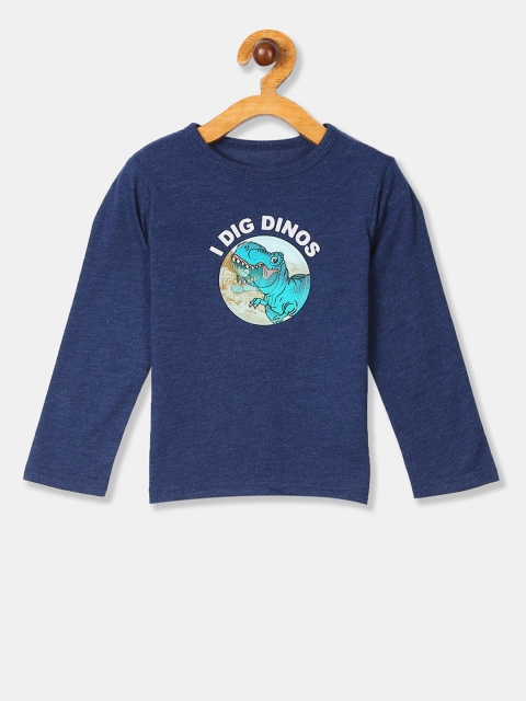 

The Childrens Place Boys Blue & White Printed Round Neck T-shirt
