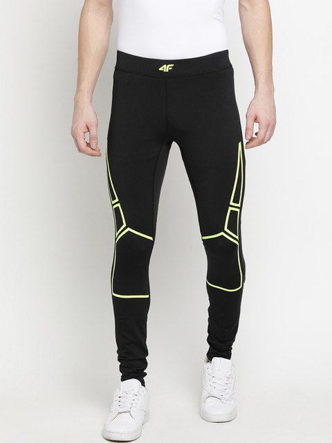 

4F Men Black Slim Fit Printed Track Pant