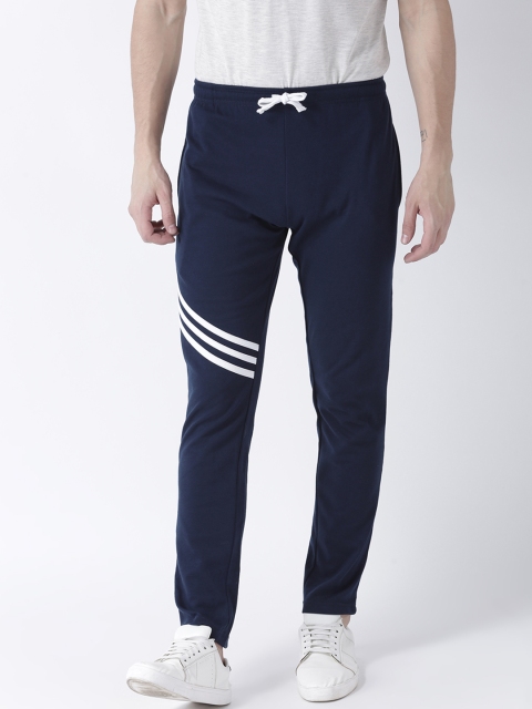 

Club York Men Navy Blue Solid Straight-Fit Track Pants