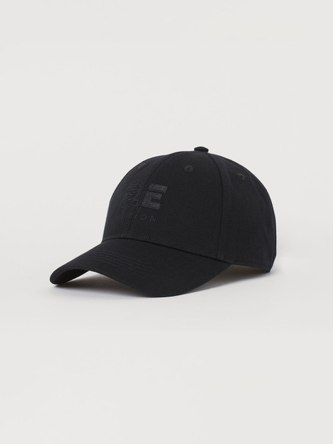 

H&M Women Black Solid Cotton Cap