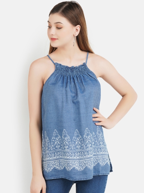 

Aditi Wasan Women Blue Printed Top