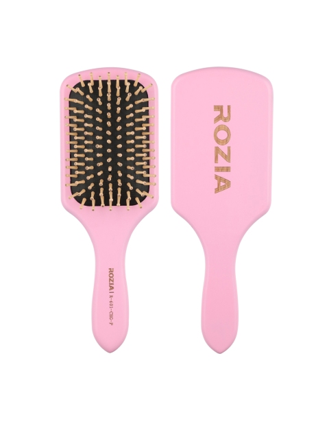 

Rozia Pink Wooden Paddle Brush For Hair Styling