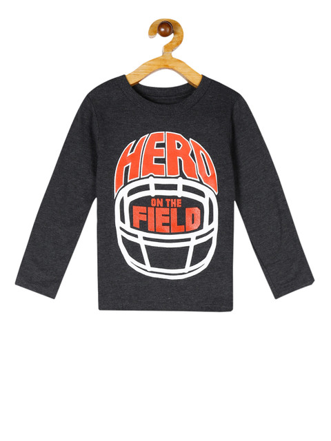 

The Childrens Place Boys Grey Printed Round Neck T-shirt
