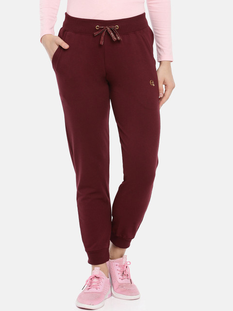

Macrowoman W-Series Women Maroon Solid Joggers