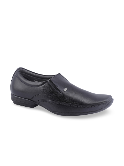 

Khadims Men Black Solid Formal Slip-Ons