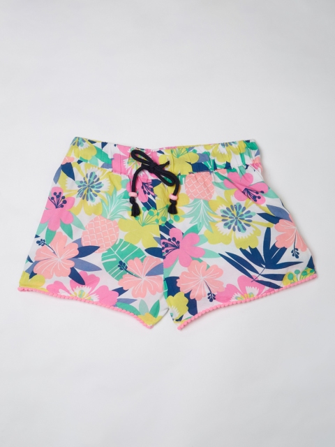 

VITAMINS Girls Multicoloured Printed Regular Fit Hot Pants, Multi