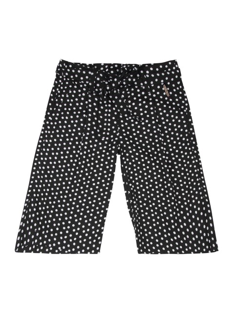 

U.S. Polo Assn. Kids Girls Black Regular Fit Printed Parallel Trousers