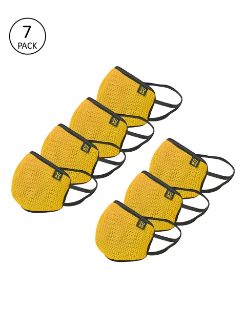 

EUME Unisex 7 Pcs Yellow 4-Ply Protect+ 95 Reusable Outdoor Masks