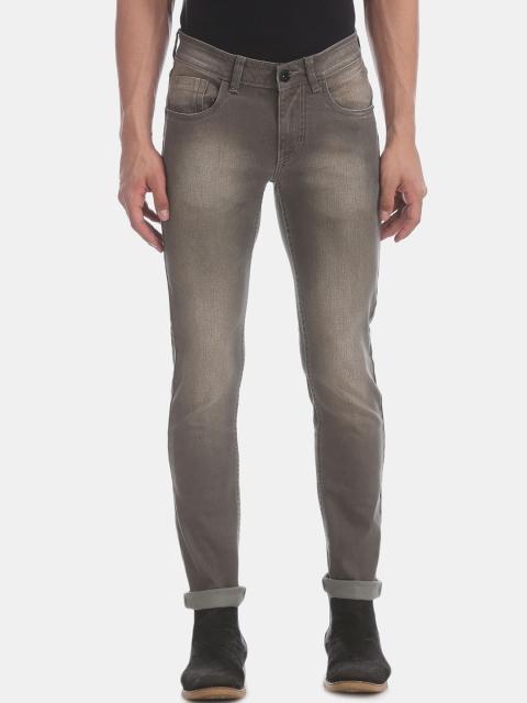 

Flying Machine Men Taupe Skinny Fit Mid-Rise Clean Look Stretchable Jeans