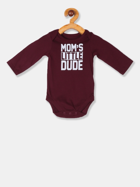 

The Childrens Place Boys Burgundy Printed Bodysuit