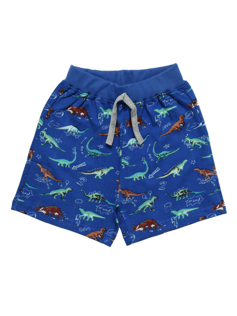 

YK Boys Blue Printed Regular Fit Regular Shorts