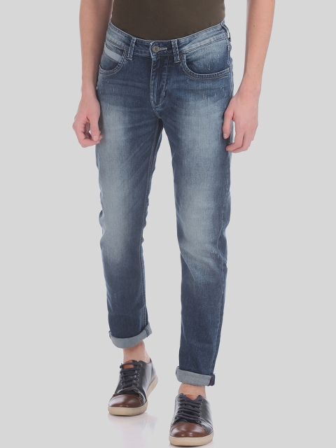 

Flying Machine Men Blue Slim Fit Mid-Rise Low Distress Jeans