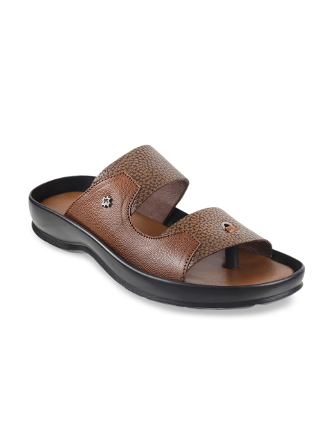 

Metro Men Tan Brown Comfort Leather Sandals