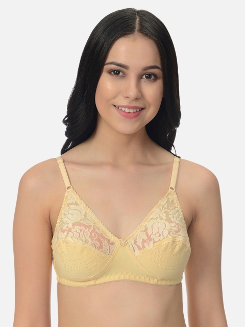 

mod & shy Yellow Lace Non-Wired Non Padded Everyday Bra MS51B