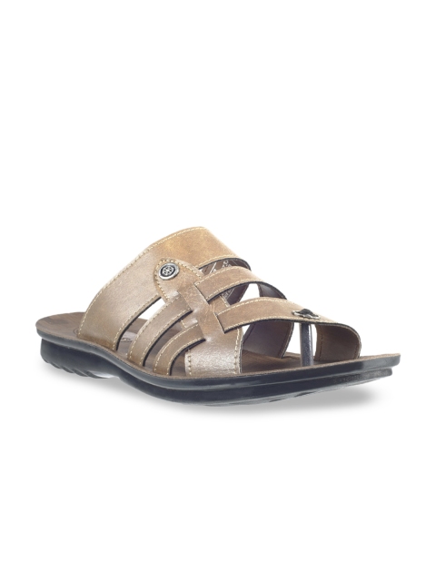

Khadims Men Olive Brown Comfort Sandals