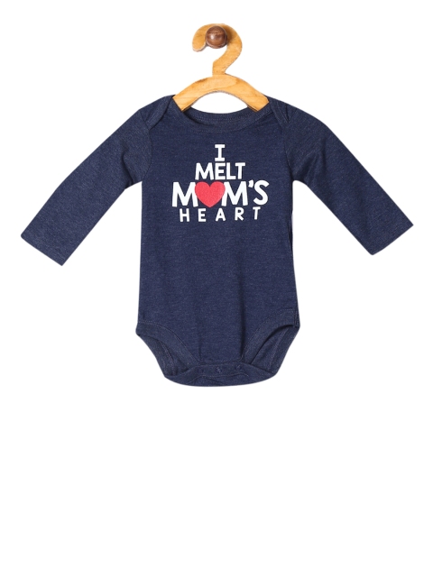 

The Childrens Place Infant Boys Blue & White Printed Bodysuit