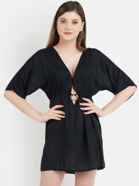 

Aditi Wasan Women Black Solid Fit and Flare Dress