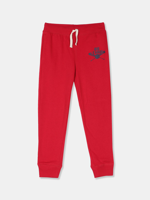 

The Childrens Place Boys Red Solid Straight-Fit Joggers