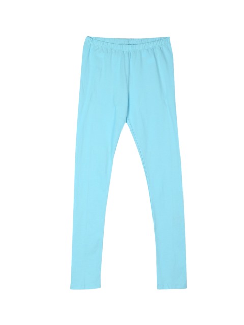 

The Childrens Place Girls Blue Solid Cotton Stretch Leggings