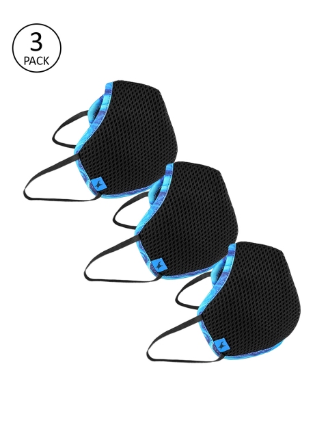 

Fastrack Unisex Black 3Pcs Re-Usable 4 Ply Outdoor Masks