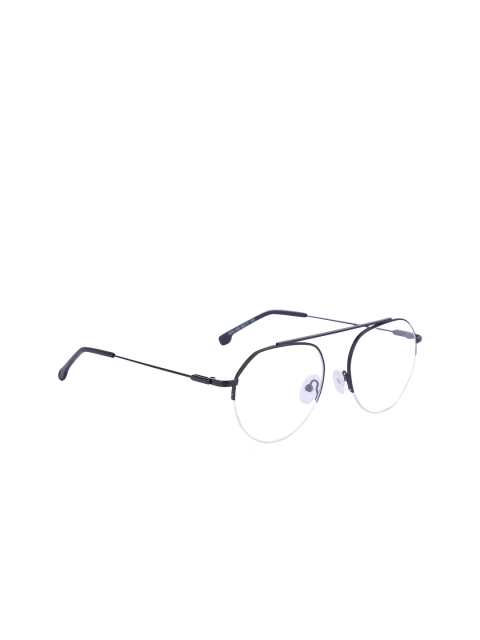 

MARC LOUIS Unisex Black Solid Half Rim Round Frames