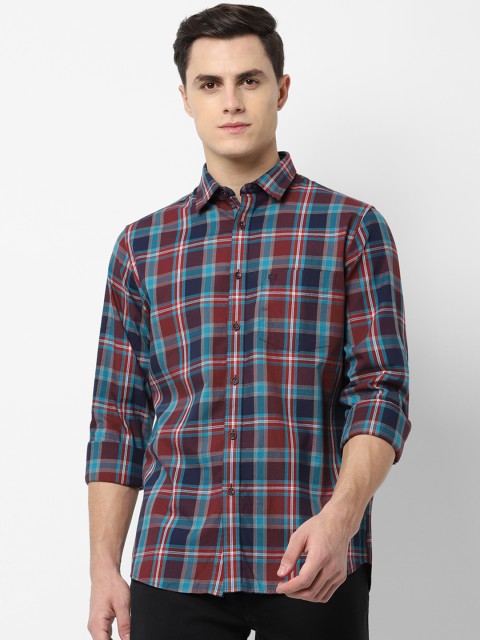 

Allen Solly Men Multicoloured Slim Fit Checked Casual Shirt, Multi