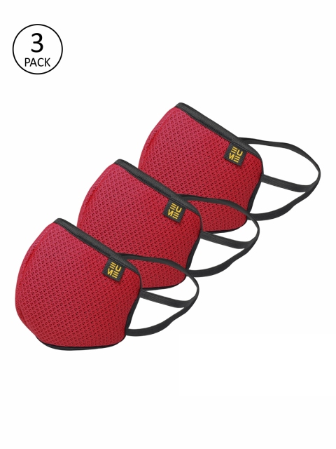 

EUME Unisex 3 Pcs Red 4-Ply Protect+ 95 Reusable Outdoor Masks