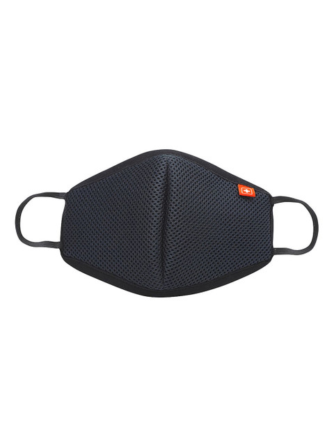 

SWISS MILITARY Unisex Black Super Guard Medium 6-Ply Outdoor Face Mask