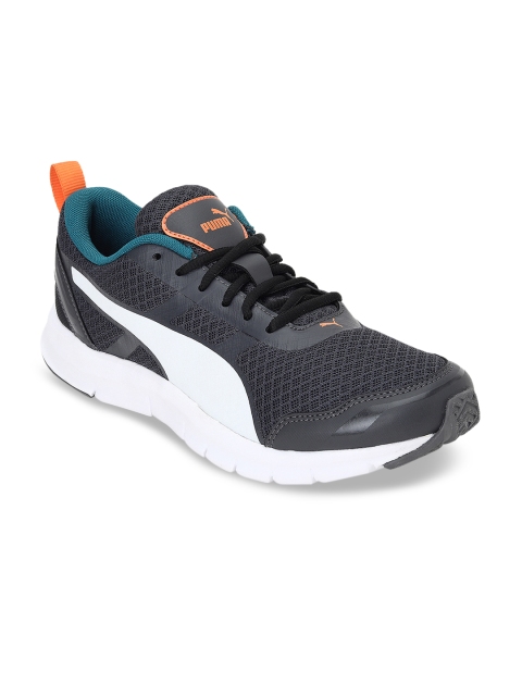 

Puma Men Grey & White Mesh Track V2 IDP Asphalt-Deep Sneakers