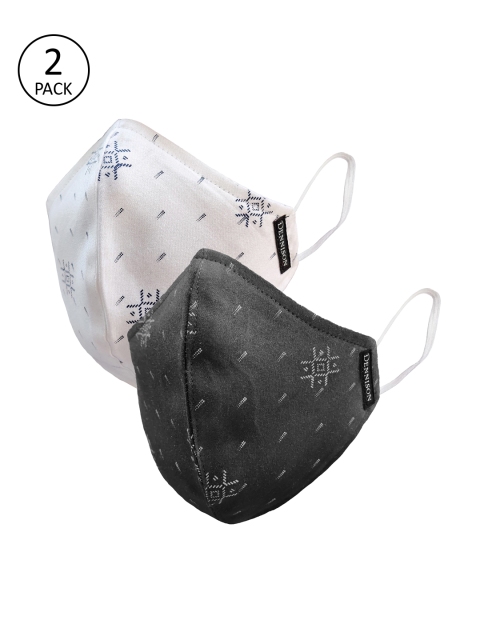

DENNISON 2 Pcs 2 Ply Water & Stain Repellent Outdoor Protective Masks, White