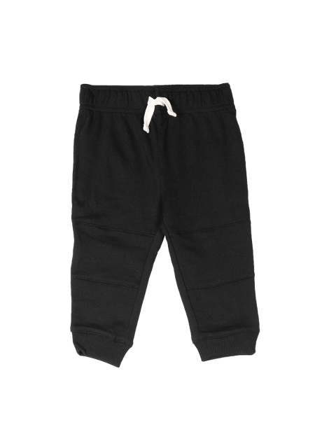

The Childrens Place Boys Black Solid Joggers
