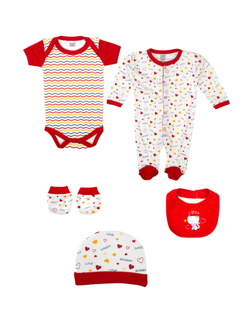 

MeeMee Infant Baby Gift Set, Red