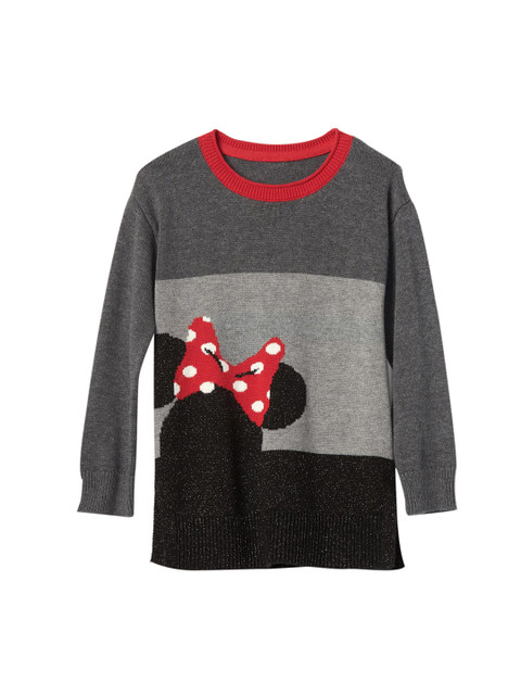 

GAP Girls's Grey & Red Minnie Mouse Self Design Tunic