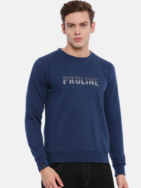 

Proline Active Men Navy Blue Brand Logo Print Sweatshirt