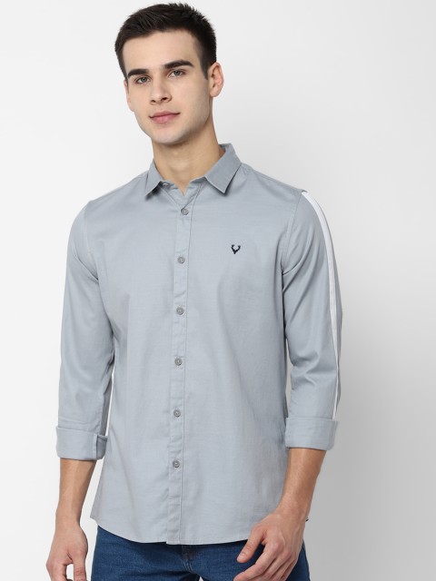 

Solly Jeans Co. Men Grey Regular Fit Solid Casual Shirt