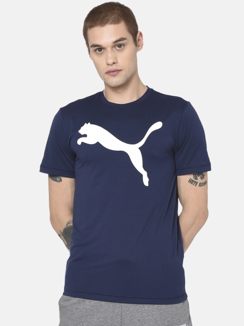 

Puma Men Navy Blue Printed Round Neck T-shirt