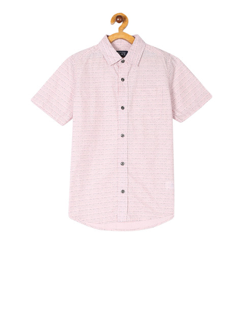

The Childrens Place Boys Pink Regular Fit Printed Casual Shirt