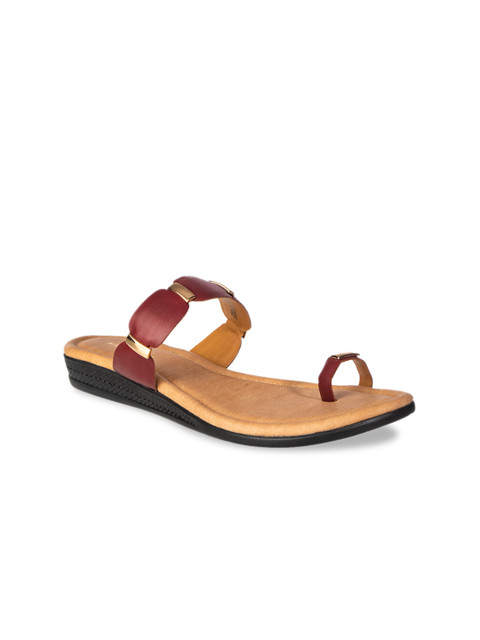 

Khadims Women Maroon Embellished One Toe Flats