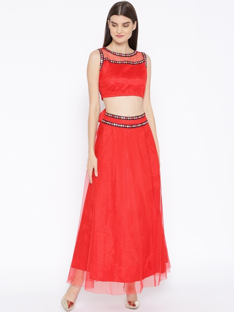 

Shakumbhari Red Ready to Wear Lehenga with Blouse
