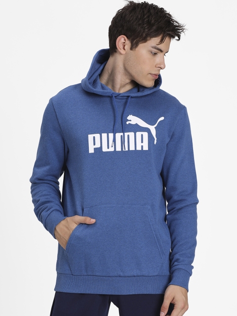 

Puma Men Blue Solid Hooded Sweatshirt