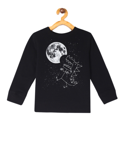 

The Childrens Place Boys Black Printed Sweatshirt