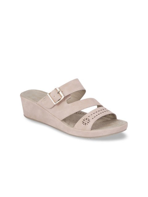 

Khadims Women Pink Solid Sandals
