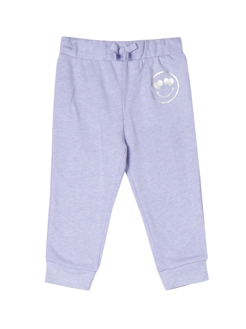 

The Childrens Place Girls Purple Solid Knitted Joggers