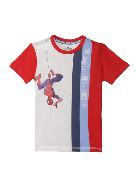 

Kids Ville Spiderman featured Red Tshirt for Boys, Multi