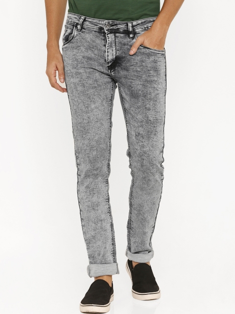 

Rex Straut Jeans Men Grey Slim Fit Mid-Rise Clean Look Stretchable Jeans